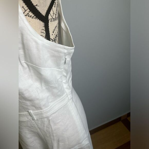 J.Crew Sleeveless midi dress in stretch linen blend NWT Size 8 - Picture 4 of 10
